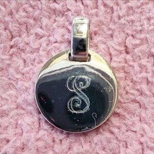 Sterling Silver script "S" Charm PRICE FIRM